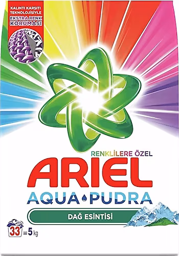 ARİEL MATİK TOZ DETERJAN AUTO KONSANTRE 5 KG. DAĞ ESİNTİSİ