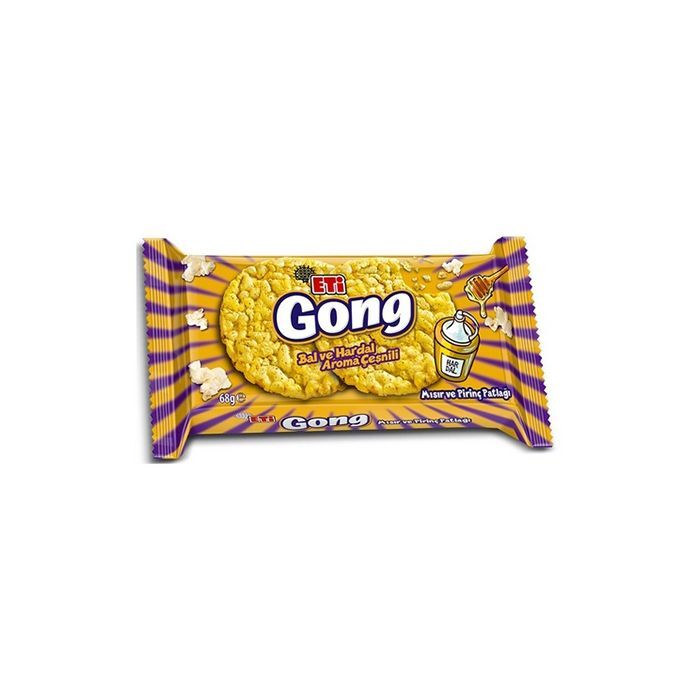 ETİ GONG BAL VE HARDAL MISIR VE PİRİNÇ PAT.68 GR.
