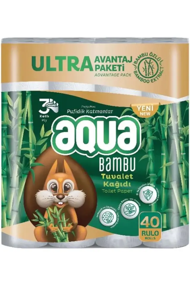 AQUA TUVALET KAĞIDI 40 LI 3 KAT