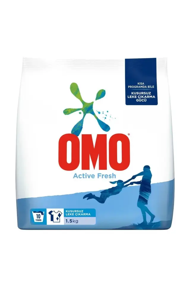 OMOMATİK TOZ DETERJAN 1.5 KG.ACTİVE  FRESH