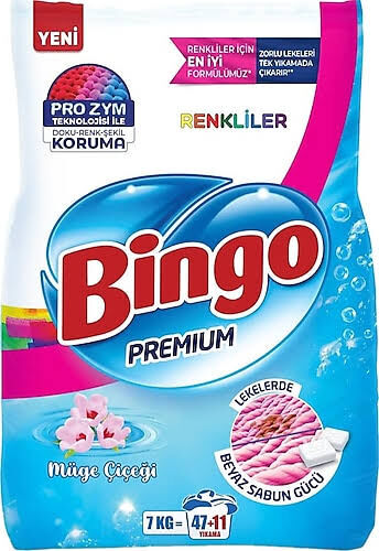 BİNGO MATİK PREMİUM 7+1 KG.RENKLİLER