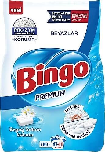 BİNGO MATİK PREMİUM 7+1 KG.BEYAZLAR