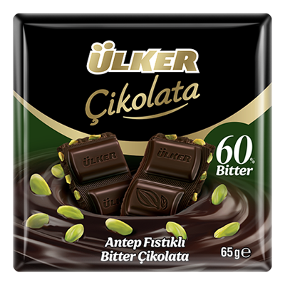 ÜLKER ÇİK.BiTTER FISTIKLI KARE 65 GR.