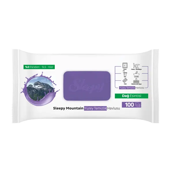 SLEEPY YÜZEY TEMİZLİK HAVLUSU 100 LÜ DAĞ ESİNTİSİ