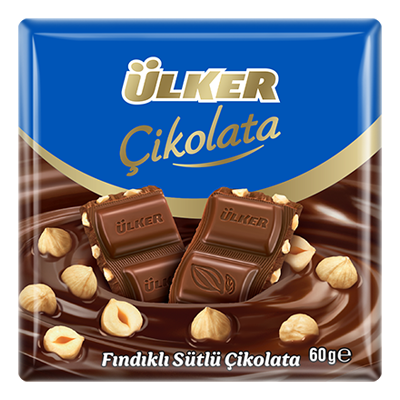 ÜLKER ÇİKOLATA FINDIKLI KARE 60 GR.