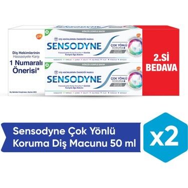 SENSODYNE DİŞ MACUNU ÇOK YÖNLÜ KORUMA 2*50 ML.