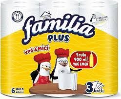 FAMİLİA HAVLU 6 LI YAĞ EMİCİ