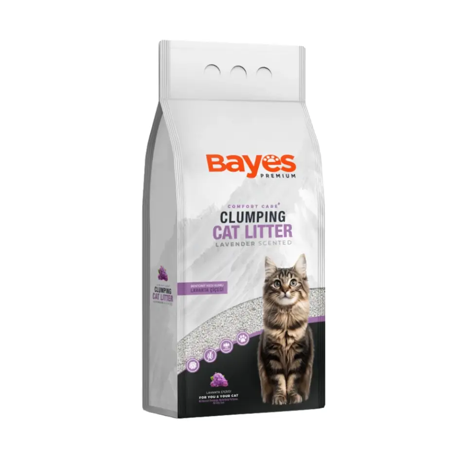 BAYES KEDİ KUMU 5 LT.LAVANTA