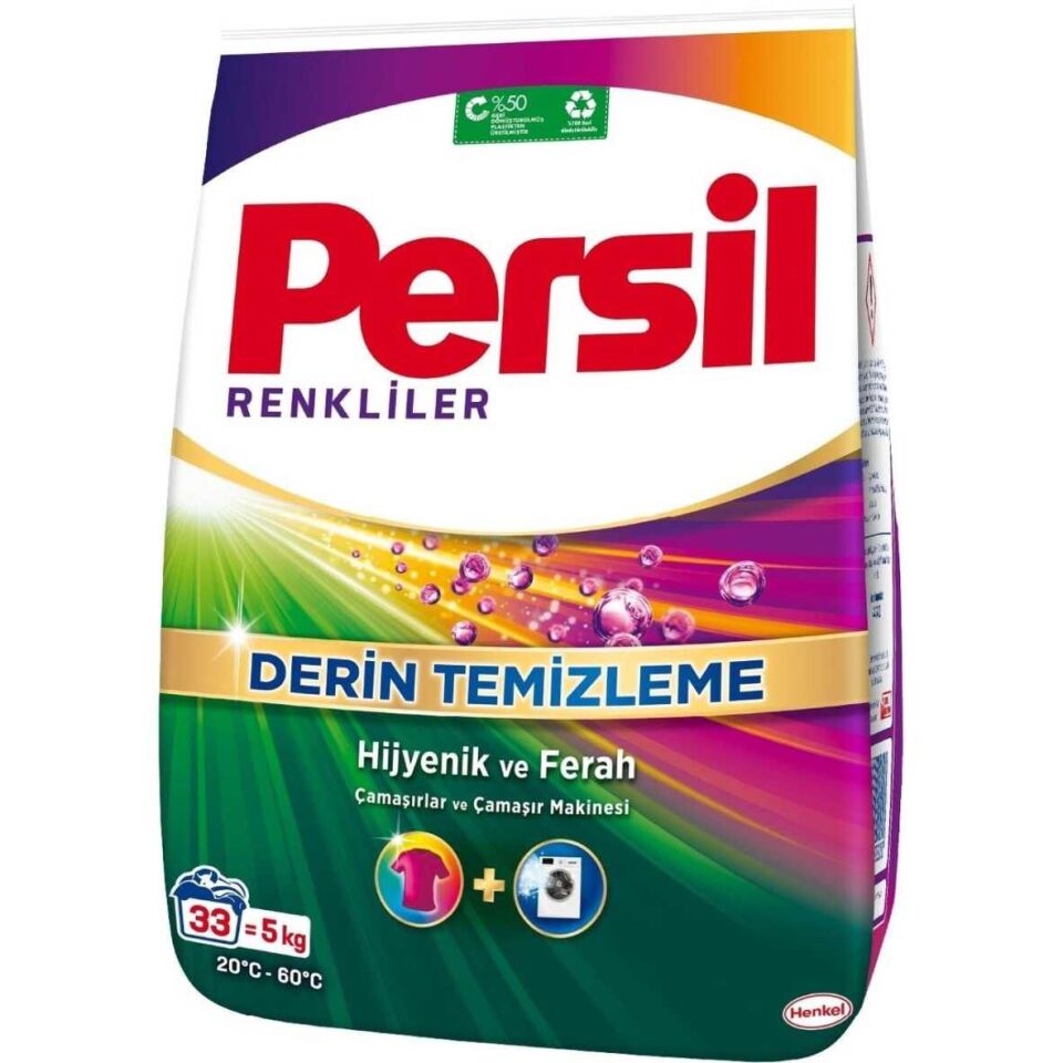 PERSİL TOZ DETERJAN 5 KG.DERİN TEMİZLİK RENKLİLER