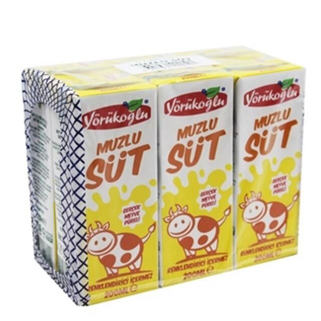 YÖRÜKOĞLU SÜT MEYVELİ 6X180 ML.MUZLU
