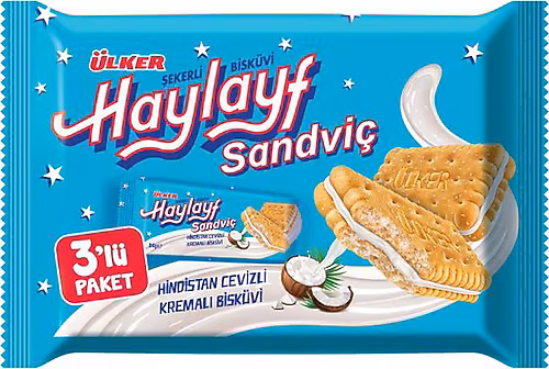 ÜLKER HAYLAYF KREMALI BİSKÜVİ 3X84 GR.
