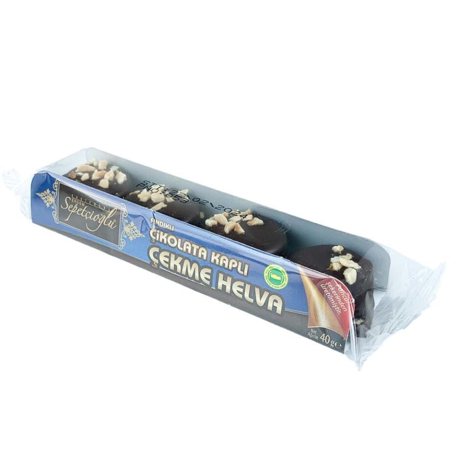 SEPETÇİOĞLU FINDIKLI ÇİKOLATA KAPLI ÇEKME HELVA 40 GR.