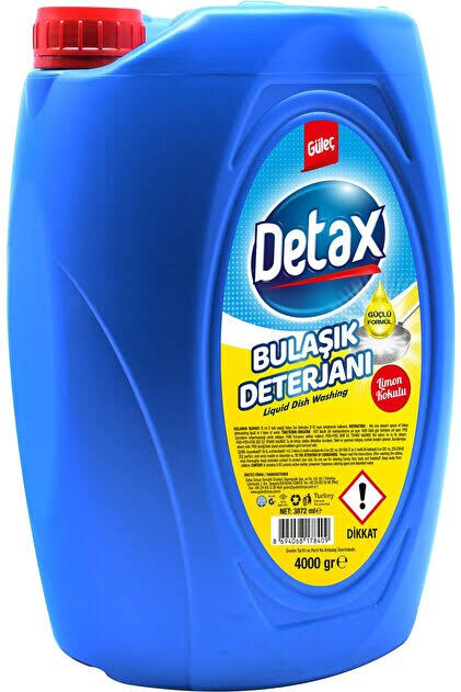 GÜLEÇ DETAX SIVI BULAŞIK DETERJANI 4000 GR.