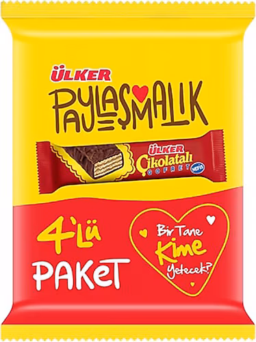 ÜLKER ÇİKOLATALI GOFRET 4X36 GR.
