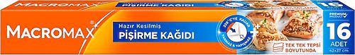 MACROMAX HAZIR KESİLMİŞ YAĞLI PİŞİRME KAĞIDI 16'LI