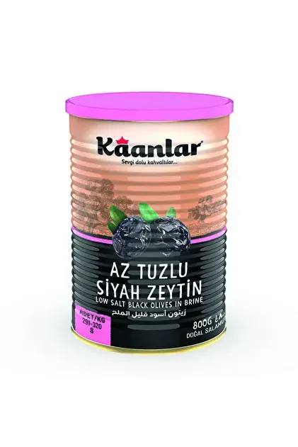 KAANLAR ZEYTİN AZ TUZLU TNK.800 GR.