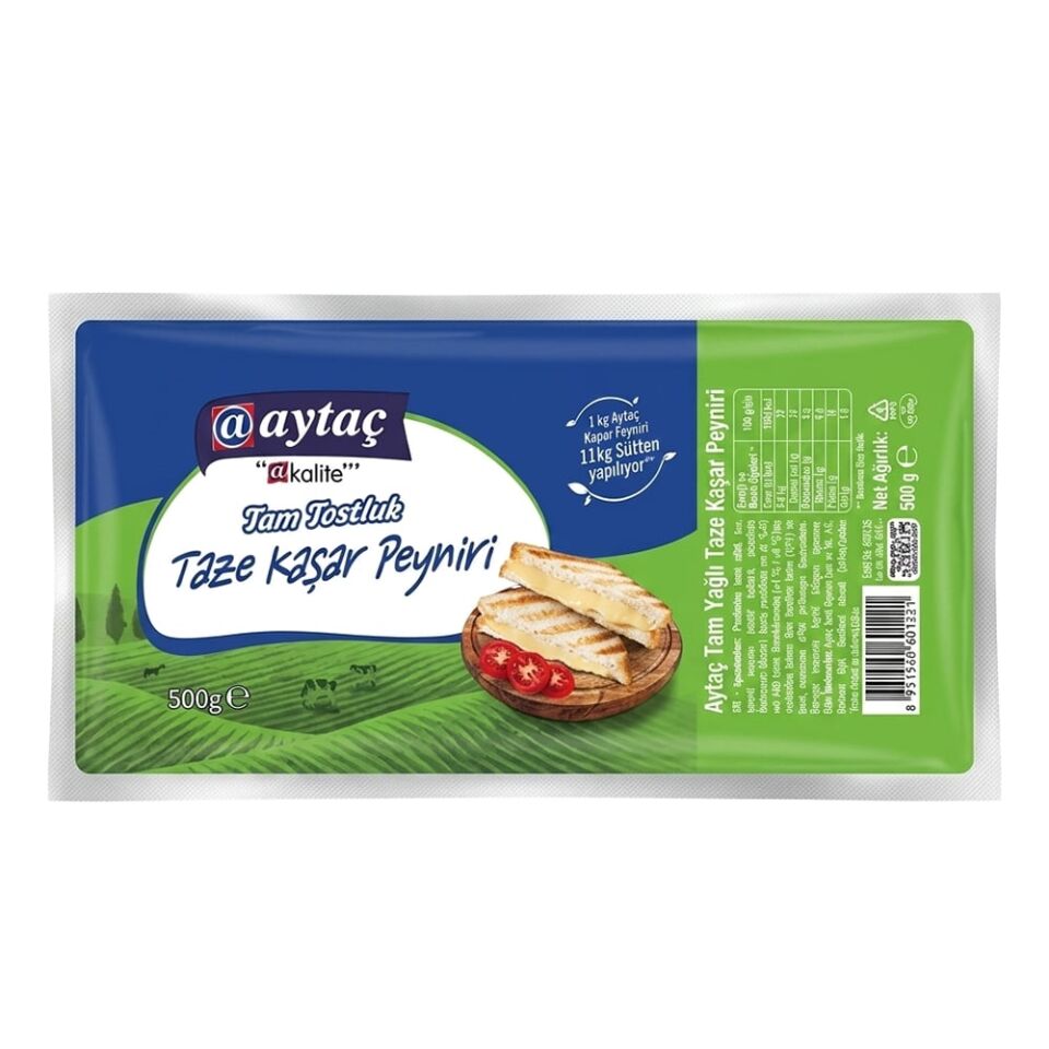 AYTAÇ KAŞAR PEYNİRİ TAM YAĞLI 500 GR