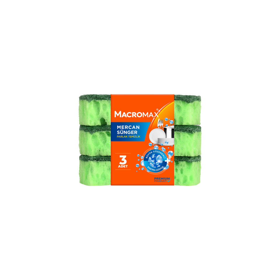 MACROMAX MERCAN SÜNGER 3 LÜ